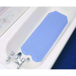 Tapis de baignoire extra long antidérapant - Bleu lavande - 103 cm