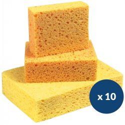 Éponge végétale professionnelle blonde Delcourt - lot de 10 Petit