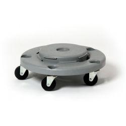 Chariot sur roues pour poubelle ronde 80 L