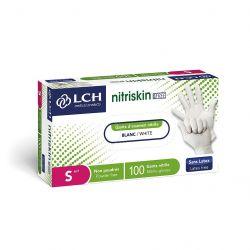 Gant nitrile blanc non poudré x100 S