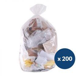 Sac poubelle transparent vigipirate 110L à lien x200