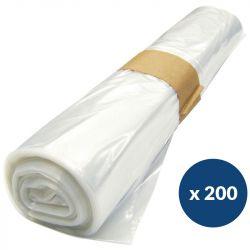 Sac poubelle transparent 130L lien amovible x200