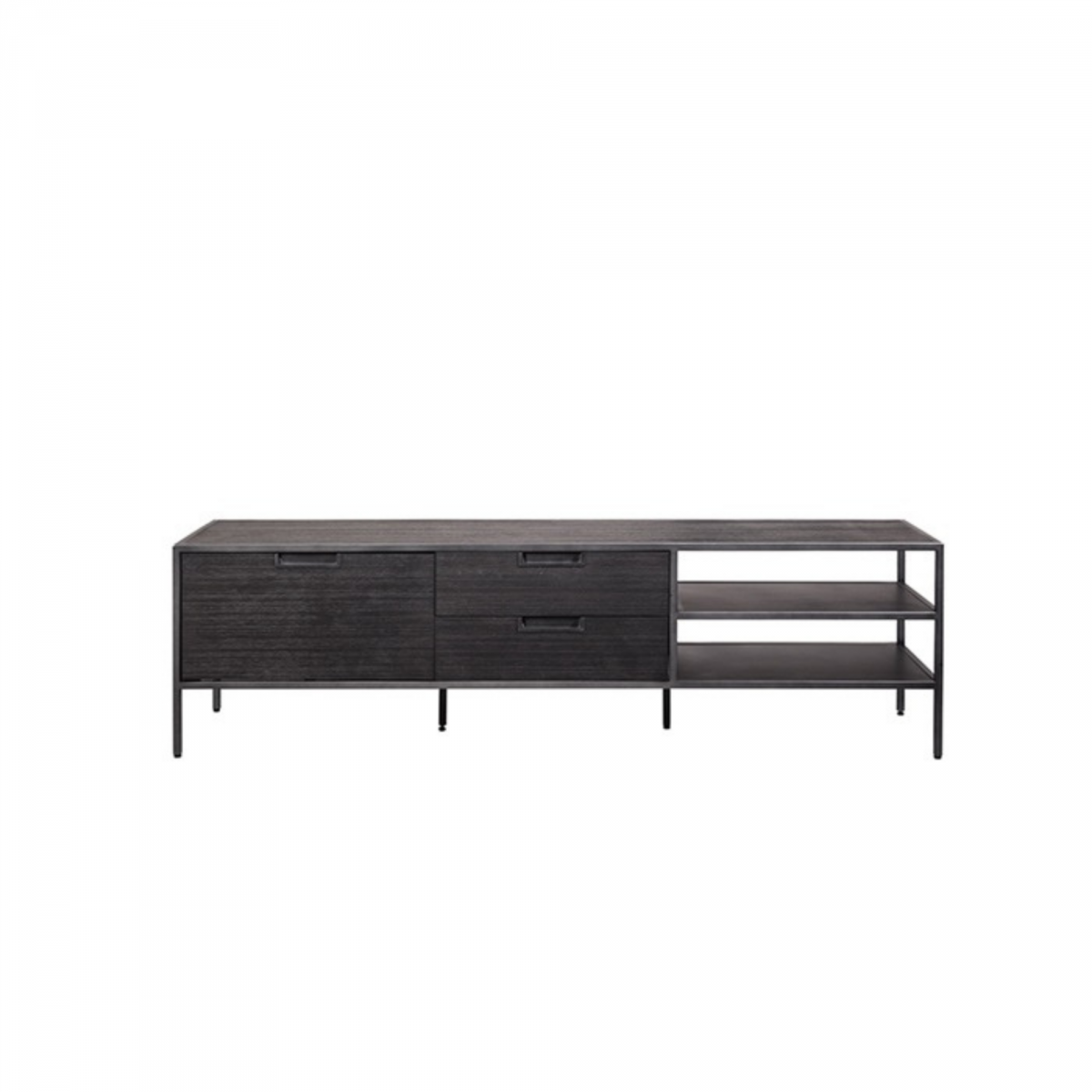 Promo Meuble TV 210cm en bois et métal avec rangements ZAUP - MeublesEtDesign.com