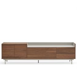 Teulat - Meuble TV moderne 4 portes 2 tiroirs en bois VALLEY - MeublesEtDesign.com