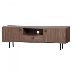 Promo WOOOD - Meuble TV moderne en bois avec placards et tiroir DOMINI - MeublesEtDesign.com
