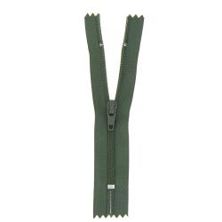Fermeture nylon non séparable vert armée, 20 cm - Bergère de France