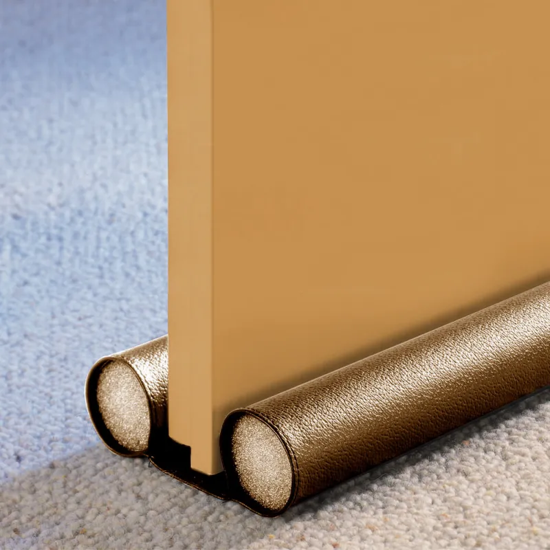 Boudin de porte stop froid, bas de porte double isolant - Couleur Marron - Ducatillon