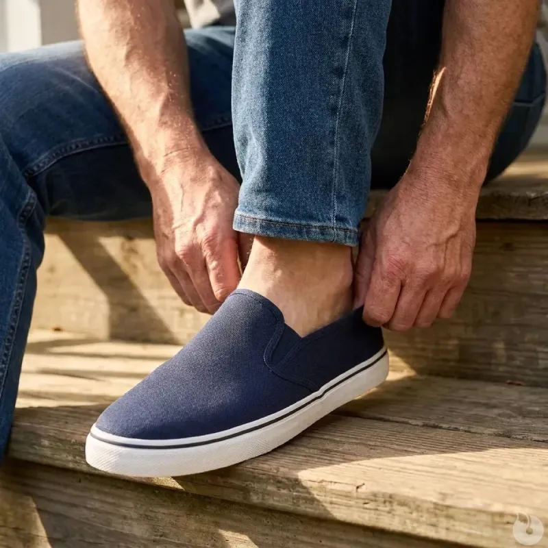 Chaussures souples homme en textile bleu marine - Tige basse - Taille 42 - Ducatillon