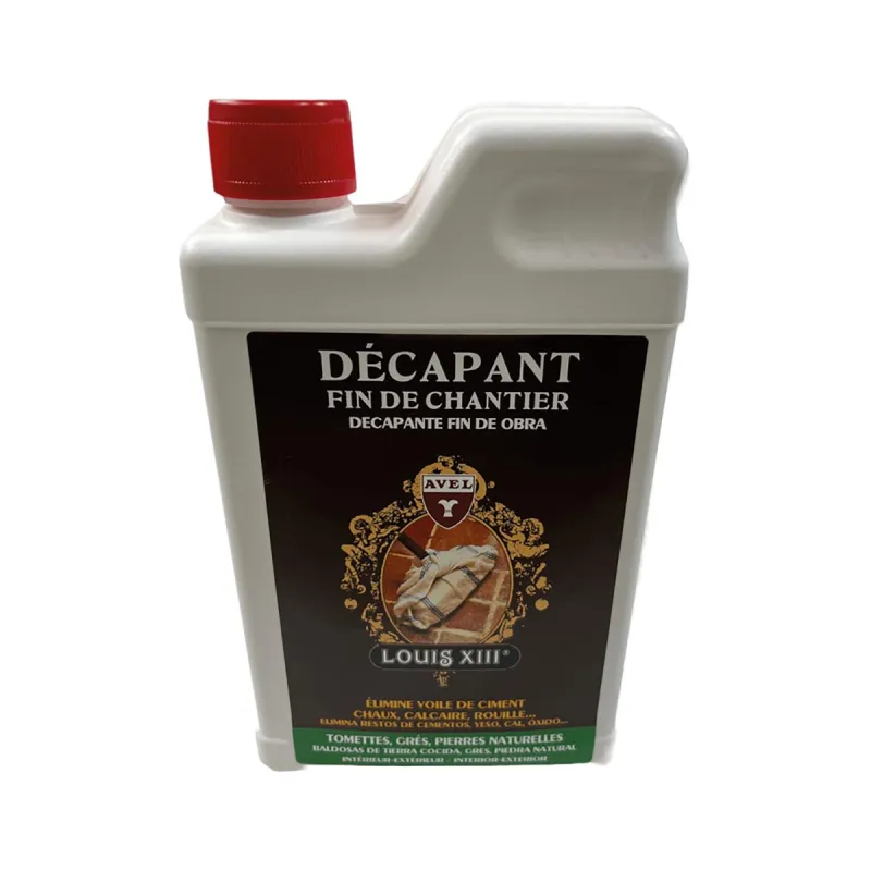 Décapant fin de chantier 1L - Avel - Sans acide chlorhydrique - Ducatillon