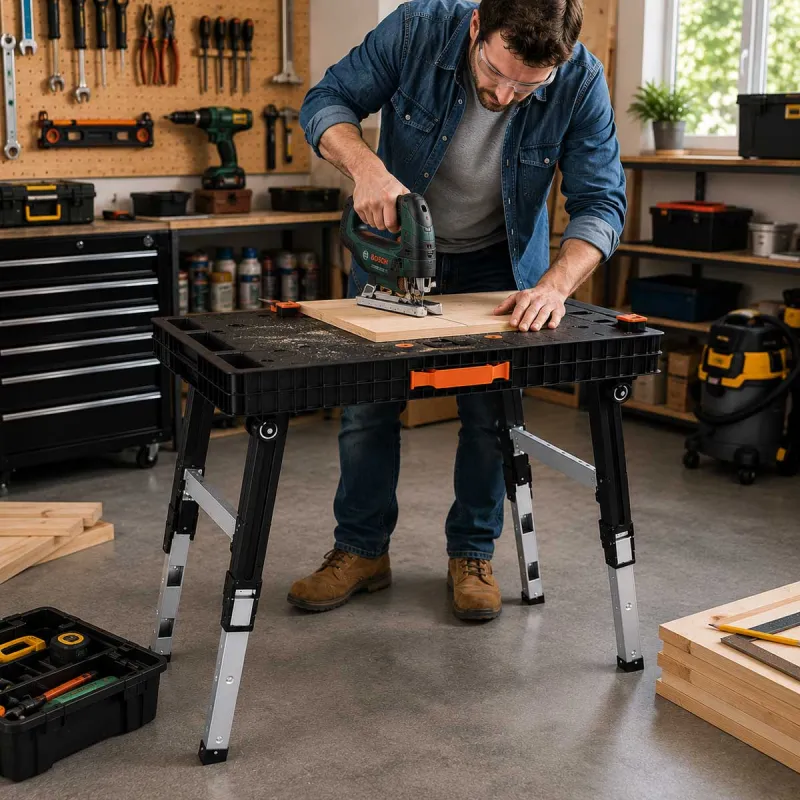 Établi 5 en 1 multifonction atelier bricolage DIY compact - Ducatillon