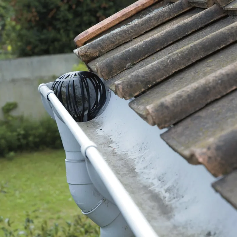 Filtres de protection pour gouttière. Filtre de tuyau de descente, blocage des feuilles (Lot de 2) - Ribimex