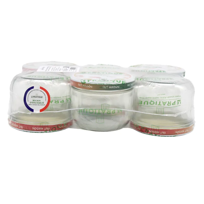 Lot de 6 Bocaux Twist-off Stérilisables 350ml - Ø100mm pour Conservation Alimentaire - Le Pratique