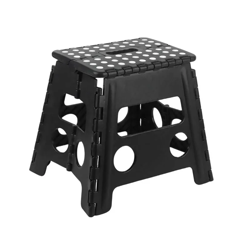 Marche-pieds pliable ultra solide noir - Hauteur 33 cm - Charge 150 kg - Ducatillon