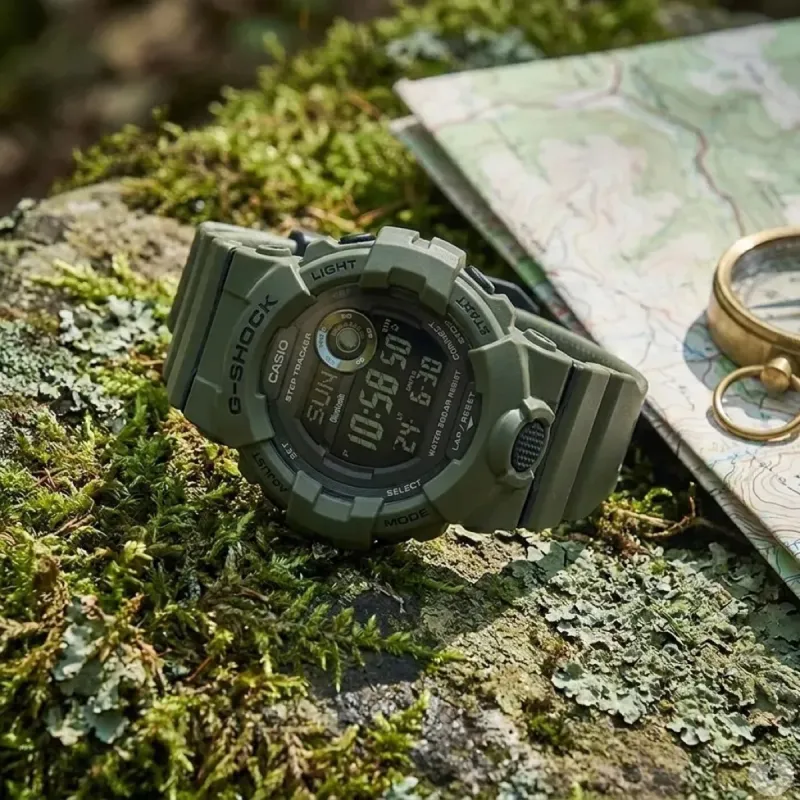 Montre CASIO G-SHOCK bluetooth vert olive + pile CR2025