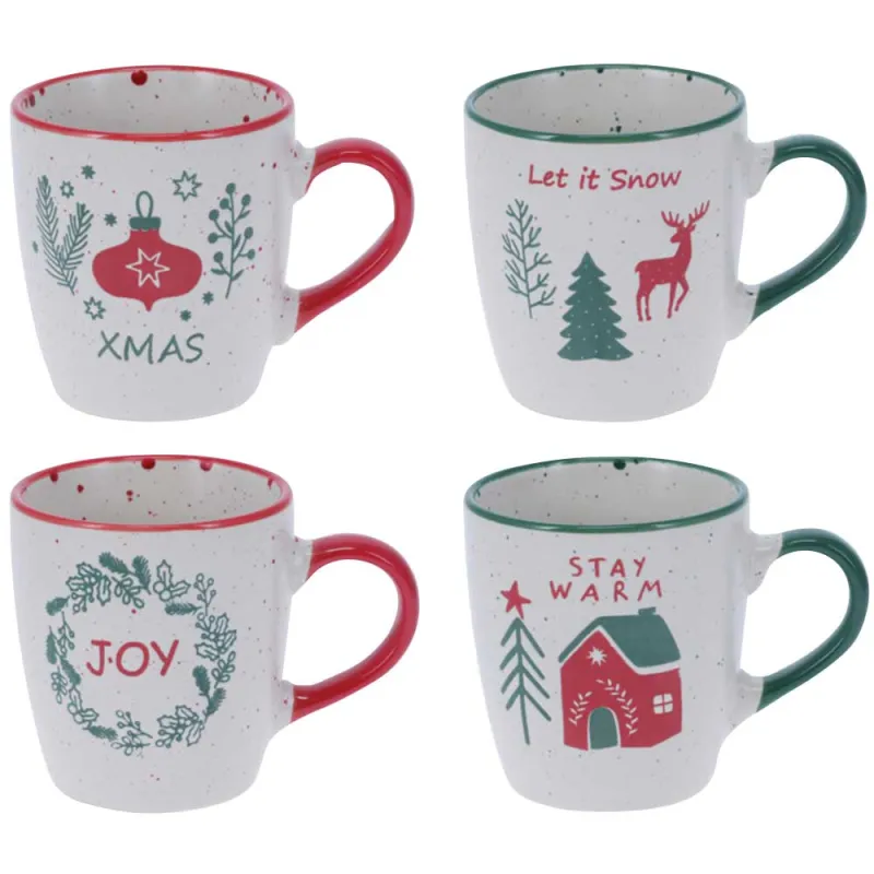 Mug Noël 200ml - Set de 4 assortis - Ducatillon