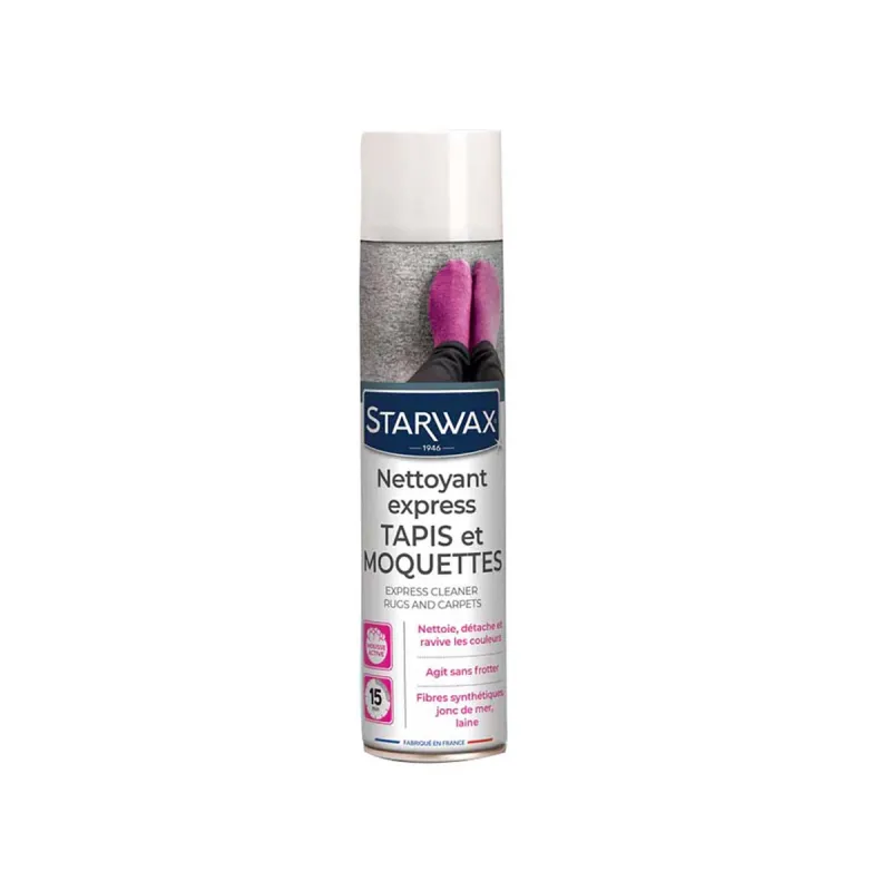 Nettoyant Express Tapis et Moquettes Starwax - Mousse Sèche 600ml