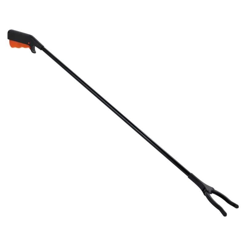 Pince de ramassage télescopique 100 cm - Noire et orange - Ducatillon