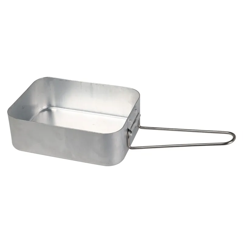 Set de 2 casseroles carrées aluminium pour camping avec poignées pliables - Ducatillon