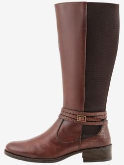 Bottes pour jambe large, XL, marron foncé uni, taille 41, Sheego - helline