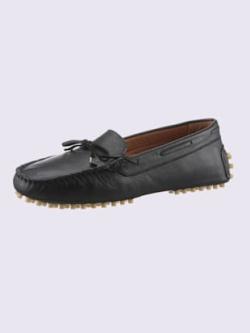 Mocassins cuir nappa de vache, couleur noir, taille 41 - helline