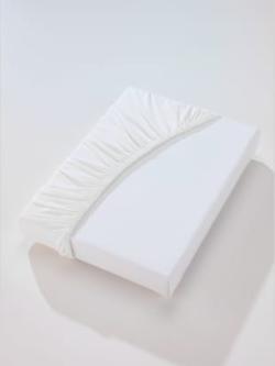 Drap-housse élasthanne : tenue infroissable, couleur blanc, taille 1 pièce 90x190 - 100x220 cm, marque wäschepur - helline