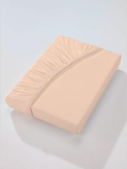 Drap-housse élasthanne : tenue infroissable, Hauteur de matelas de 25 - 35 cm, marron clair uni, taille 1 pièce 180x200 - 200x220 cm, wäschepur -