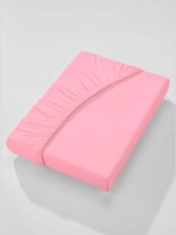 Drap-housse indéformable, repassage superflu, couleur rose - HELLINE
