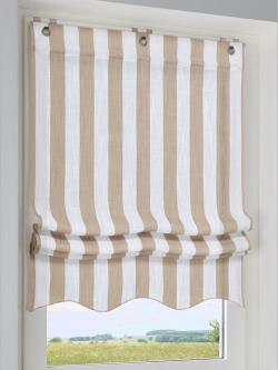 Store-bateau, marron clair à motifs, taille 140x80 cm, helline home - helline