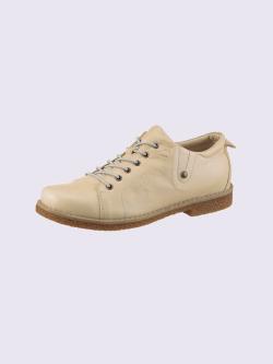 Chaussures à lacets cuir nappa de vache, couleur ivoire moyen uni, taille 38 - helline