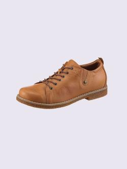 Chaussures à lacets cuir nappa de vache, marron moyen uni, taille 40 - helline