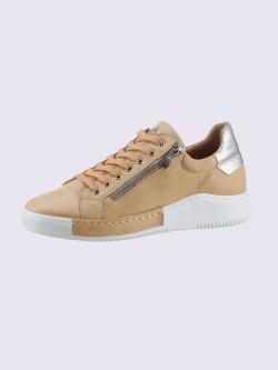 Baskets cuir nappa de vache, couleur marron, taille 40 - helline