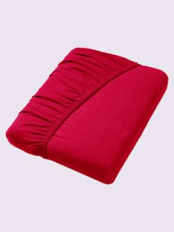 Drap-housse jersey maco à repassage superflu, couleur rouge, taille 1 pièce 140x200 - 160x200 cm, marque wäschepur - helline