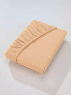 Drap-housse ni repassage ni défauts, couleur marron, taille 1 pièce 90x190 - 100x200 cm, marque wäschepur - helline