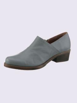 Bottine courte cuir vachette, gris moyen uni, taille 42 - helline