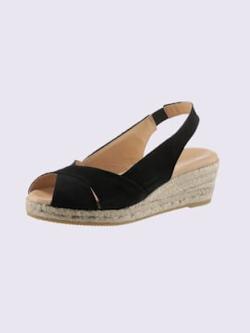 Sandales de fabrication espagnole, couleur noir, taille 37 - helline