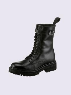 Bottines cuir nappa de vache, couleur noir, taille 36 - helline