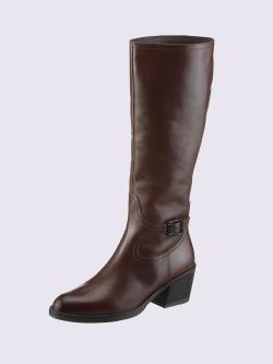 Bottes cuir nappa de vache, couleur marron, taille 37 - helline