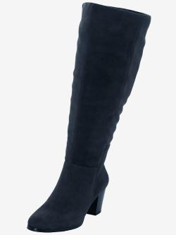 Bottes pour jambe large, XL, bleu foncé uni, taille 38, Sheego - helline