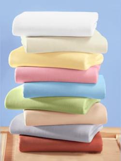 Drap-housse élasthanne : tenue infroissable, coleur beige - HELLINE