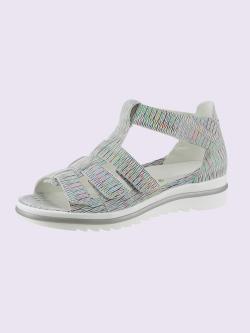 Sandales largeur h*, blanc à motifs, taille 6, Waldläufer - helline
