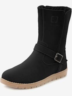 Botte d'hiver bottines d'hiver en cuir de qualité, couleur noir, taille 41, marque Elbsand - helline