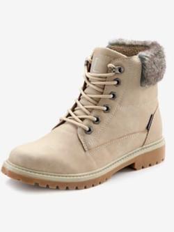 Bottines à lacets avec doublure toute douce, couleur marron, taille 41, marque LASCANA - helline