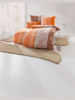 Linge de lit glissière, coleur terre cuite-marron - HELLINE