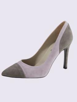 Escarpins fabriqué à la main en espagne, coleur gris-anthracite - HELLINE