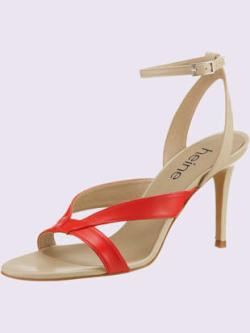 Sandales fabriqué à la main en espagne, coleur corail-beige - HELLINE