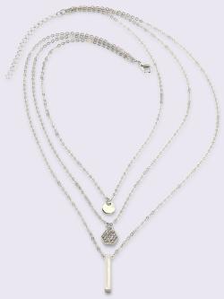 Collier motif tendance, couleur couleur argent, taille 0 - helline
