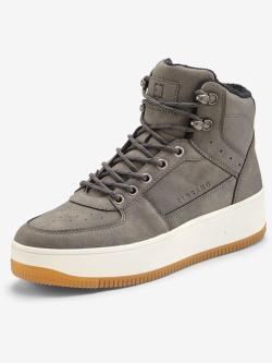 Baskets sneakers montantes avec doublure douce et agréable, couleur gris, taille 39, marque Elbsand - helline