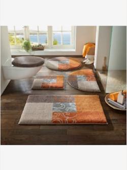 Tapis de bain acrylique, couleur couleur ivoire, taille Ø 75 cm, marque helline home - helline
