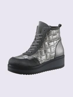 Bottines à lacets de fabrication espagnole, couleur gris, taille 38 - helline