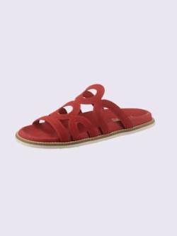 Mules de fabrication espagnole, rouge moyen uni, taille 40 - helline